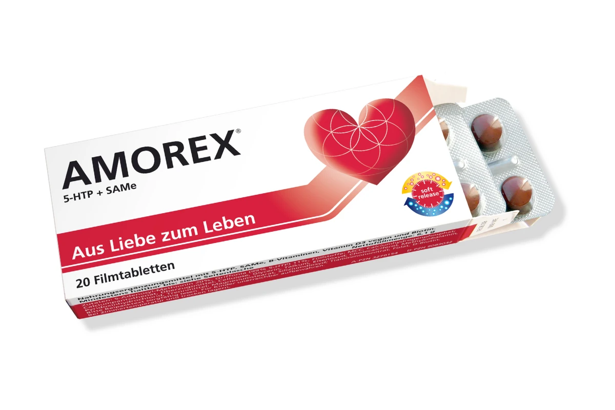 Geöffnete Amorex Packung