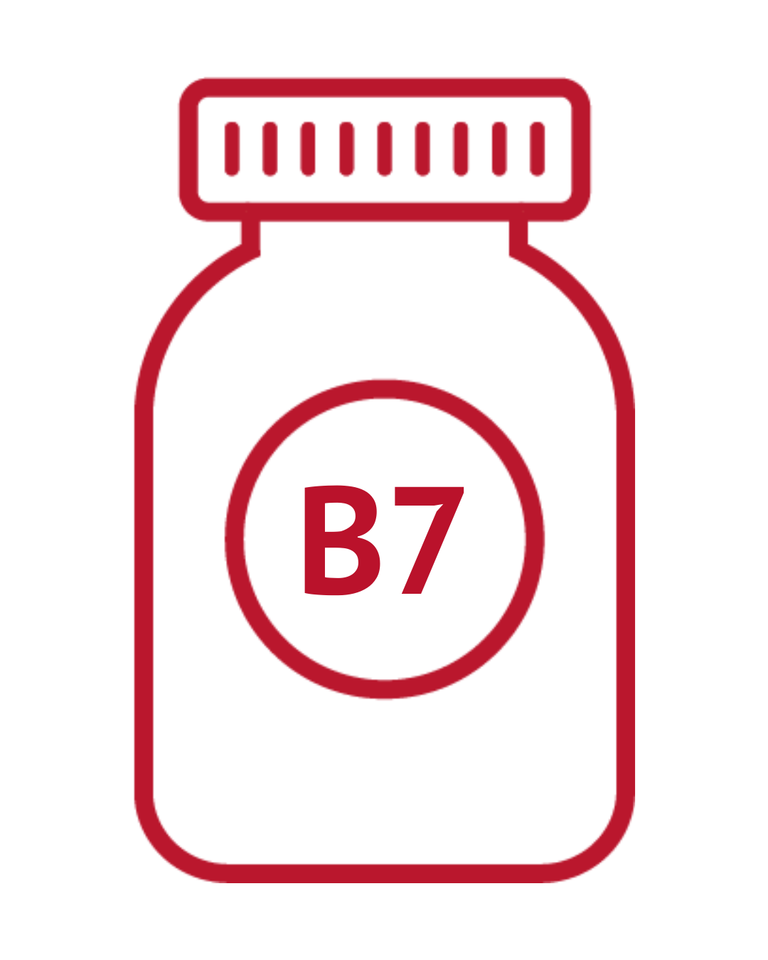 Grafik: Fläschchen mit Vitamin B7